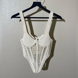 Dion Lee Ivory Knit Corset